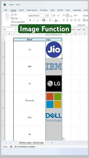 Create Brand Logo in Excel 😱 | Image Function Trick 🔥
