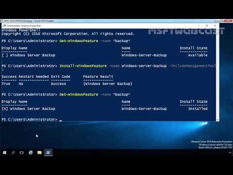 33. How To Backup Windows Server 2016 using Windows Server Backup