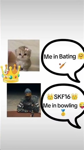 ME IN BOWLING 👑🥇ME IN BATING 😁