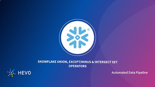 Snowflake Union, Except/Minus, Intersect SET Operators 101 | Hevo