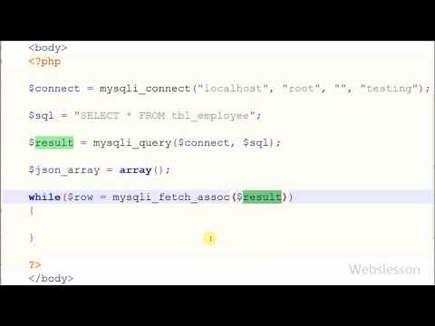Convert Data from Mysql to JSON Formate using PHP