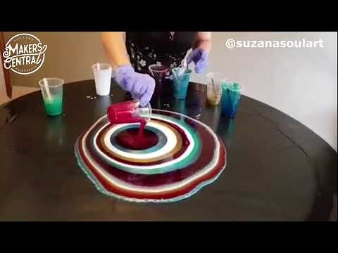 How To Make A DIY Epoxy Resin With Pigment Table Top