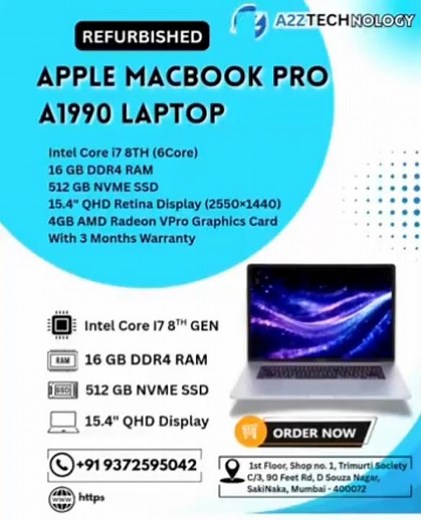 💥Best Deal On a Refurbished Apple Macbook Pro A1990 Now Available With 3 Months Warranty
