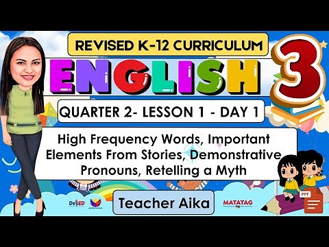 ENGLISH 3 Quarter 2 Lesson 1 Day 1| Important Elements From Stories | MATATAG Revised K-12