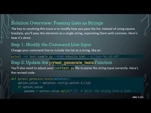 Resolving pytest Command Line Argument Passing for Lists