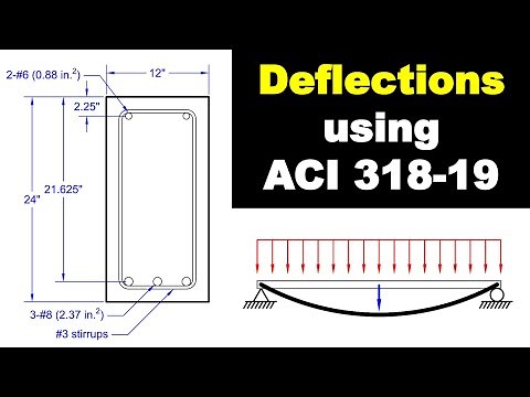 Deflection of Reinforced Concrete Beams - Example using ACI 318-19