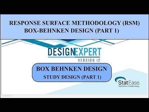 Box Behnken Design (RSM) in Design Expert Software (Part 1)