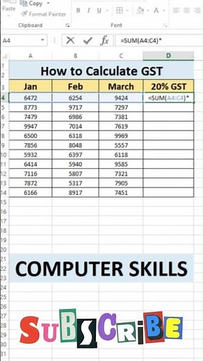 How to Calculate GST in Excel | Simple & Quick Formula