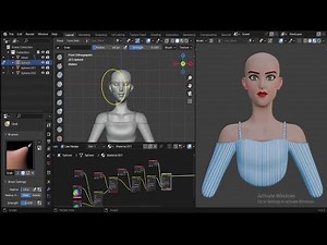 Modeling Female Burst in Blender 4.0 #3d #3danimation