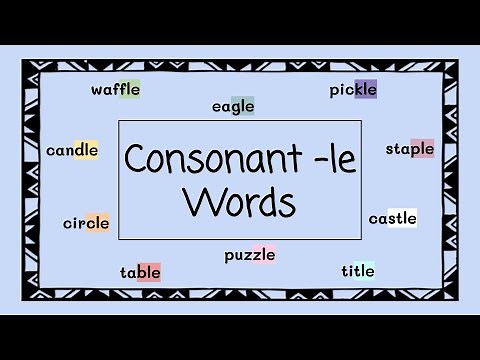 Consonant -le Words - 4 Minute Phonics