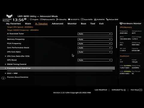 7950x CMOS / asus x670e series (TUF) eco mode (undervolt) 105w
