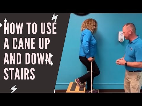 How to use a cane up and down stairs