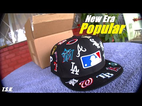 🧢New Era - Popular - 59Fifty MLB All Over Team Logos Fitted Hat