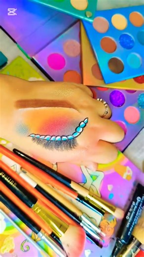 unicorn 🦄 eye makeup tutorial in live #eyemakeup