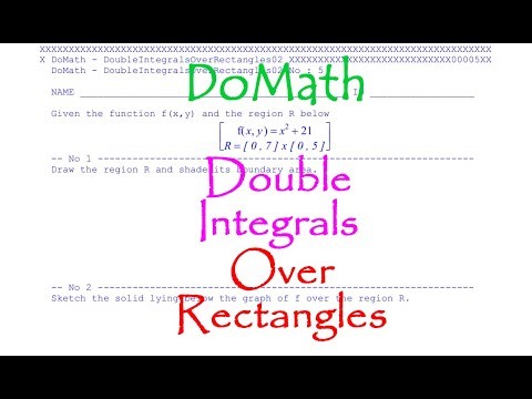 DoMath-Calculus : Multiple Integrals : Double Integrals Over Rectangles 02 No05