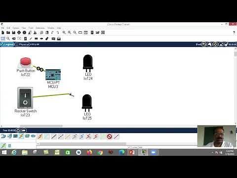 Program in Python to Control LED using Push button Switch, Rocker switch and CISCO Packet Tracer