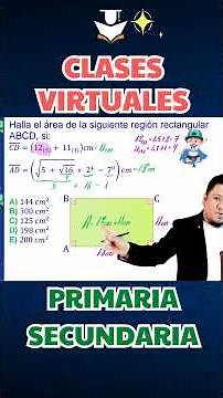 Virtual Classes: The Area of ​​a Rectangle #highschoolscience #danielmollapaza #mathematics