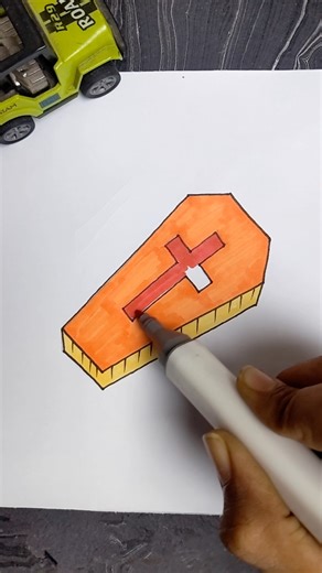 12K views · 21 reactions | How to Draw a Coffin Step by Step for Halloween . . #coffindrawing #easydrawing #kidsdrawing #halloweenart | Kids Drawing Ideas | Facebook