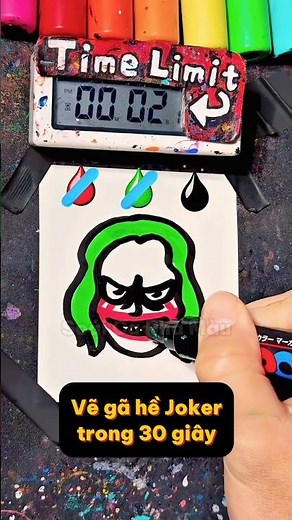 Speed ​​Drawing Challenge #37: Draw the Joker in 30 seconds