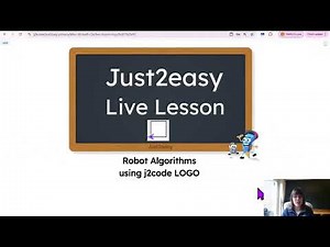 Just2easy Live Lesson - Robot algorithms using j2code Logo (Years 2/3 - P 3/4)