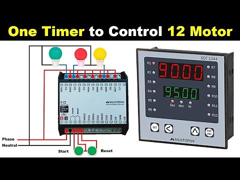 12 Channel Sequence Timer Relay Control Wiring, Working and programming @ElectricalTechnician