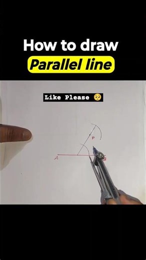 Draw a parallel line using a ruler and compass #geometry #howtodraw #shorts