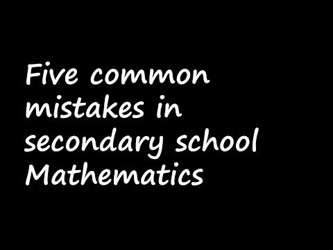 5 Common Mistakes in Secondary School Mathematics (and How to Avoid Them!)