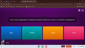 Nature of Science ReviewPlaying a Game - Quizizzquizizz.com/j... | Filo