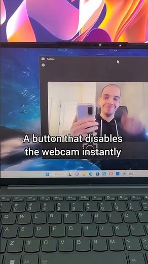 Every laptop should have this feature! Camera privacy shutter button #laptop #techtips