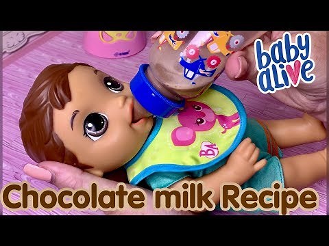 Baby Alive LUKE feeding NEW Chocolate Milk Recipe DIY