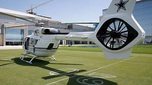 Jerry Jones Arrives In Style In Newly-Purchased Airbus H145 Helicopter