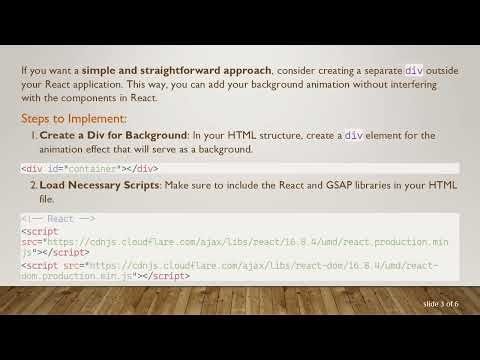 Adding GSAP Animation as a Background in Your React App
