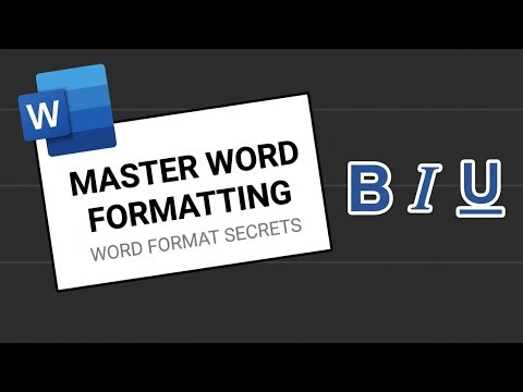 MS Word: Formatting Text