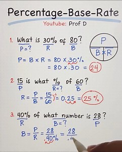 Percentage, Base & Rate Explained – Easy Math Trick! | Prof D