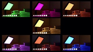 Amazon Basics 2-Pack LED Studio Lights with 62.3" Adjustable Tripod, RGB Modes, Adjustable Brightness and Color Options, 360° Gimbal, USB-Powered for Video, Streaming & Content Creation