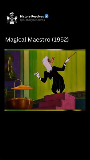 History | Ancient History on Instagram: "Magical Maestro (1952) is a classic animated short produced by Columbia Pictures and directed by Tex Avery, showcasing the studio’s signature blend of slapstick humor, surreal gags, and inventive animation. The cartoon follows a mischievous stage magician who uses his powers to prank and astonish his audience, creating a fast-paced series of visual jokes that defy logic and physics. Avery’s direction emphasizes exaggerated motion, timing, and transformati