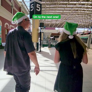 15K views · 434 reactions |  Maaannduraahh Liiiiiine   Joooondaaaluup Liiiiiine  Last week, two of our talented PTA staff members sang some special carols throughout Perth Train Station. Which carols should we Transperthify next for the holiday season? | Transperth | Facebook