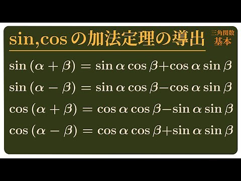 sinとcosの加法定理の導出