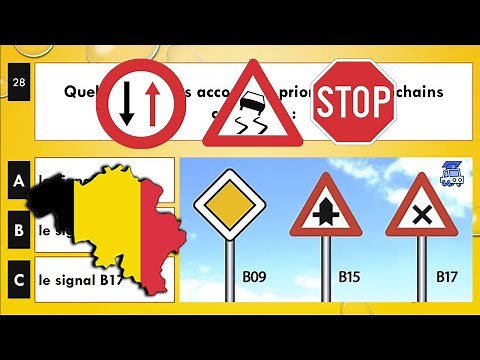 permis de conduire théorique Belgique 2024 ✅ 50 Questions - examen code de la route test 4