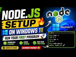 How to Install Node.js on Windows 11 (Install + Run Your First Programme) Updated 2026