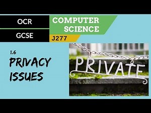 43. OCR GCSE (J277) 1.6 Privacy issues