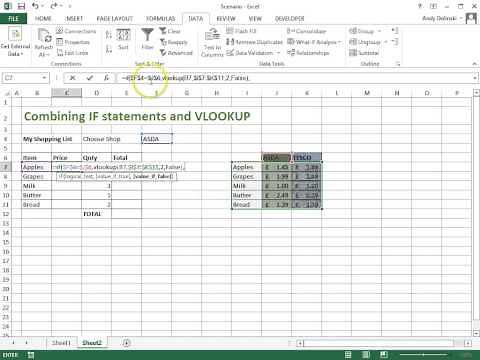 IF statements with VLOOKUPs -- Microsoft Excel