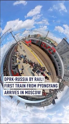 DPRK-Russia by rail! - First train from Pyongyang arrives in Moscow Location: Yaroslavsky Railway St