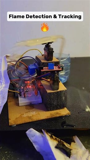 Flame Detection & Tracking with arduino #arduinoprojects #diyelectronics #arduino #arduinotutorial