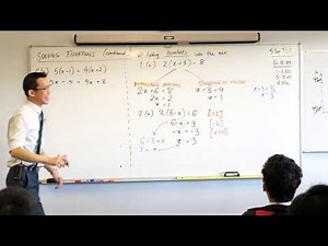 Solving Equations with Brackets (2 of 2: Trickier examples)