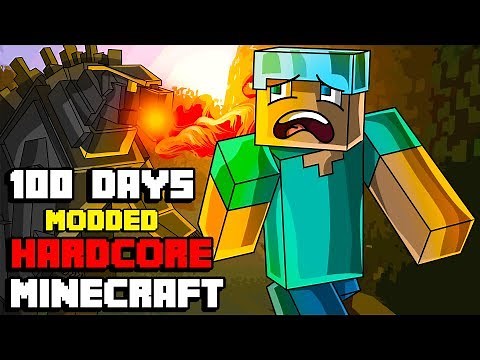 I Survived Hardcore Modded Minecraft For 100 Days using the largest modpack possible