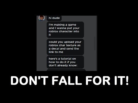 DON'T FALL FOR THIS NEW ROBLOX SCAM! (2021) | Roblox character texture decal scam | Roblox