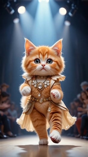 kitten first time modelling #aivideo #viralvideo #animation