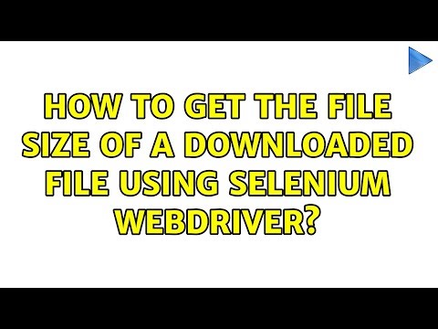 How to get the file size of a downloaded file using Selenium Webdriver? (2 Solutions!!)