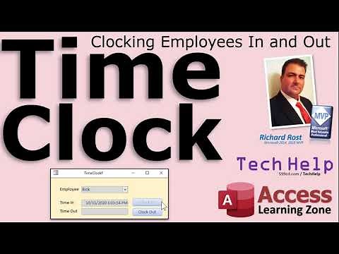 Create a Time Clock Form in Microsoft Access. Clock In and Out using Buttons, Prevent Manual Entry
